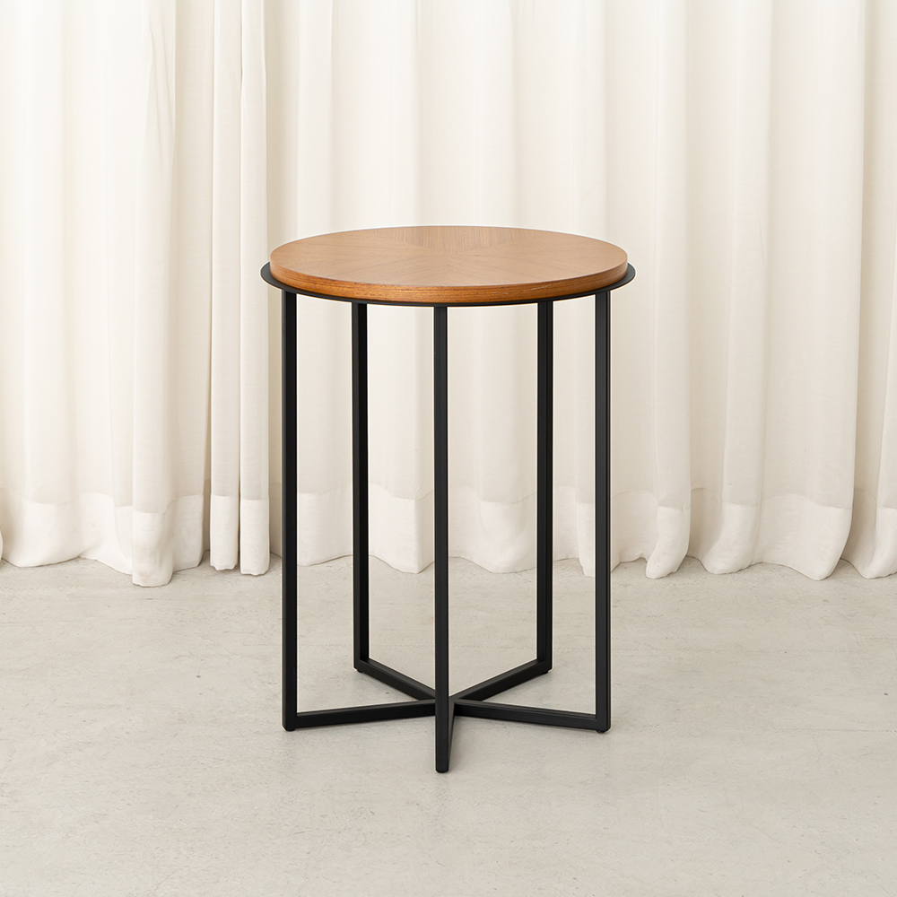 애스터 사이드 테이블 420 천연무늬목 고급 식탁 카페 디자인 인테리어 소파