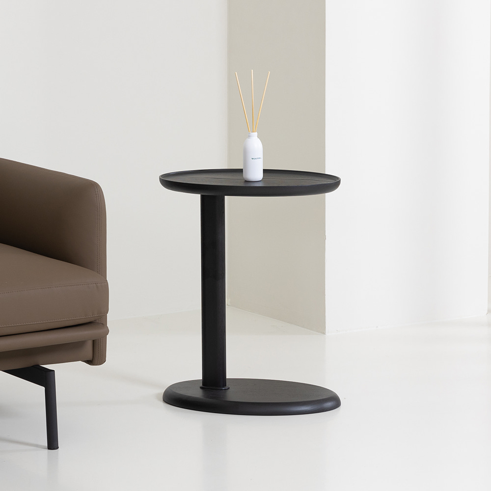 알트 사이드 테이블 450 블랙 원목 고급 식탁 카페 디자인 인테리어 소파