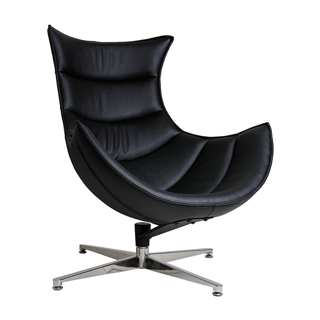 래들체어 라운지 회전 가죽 알루미늄 인테리어 카페 디자인 의자 회의실 상담실