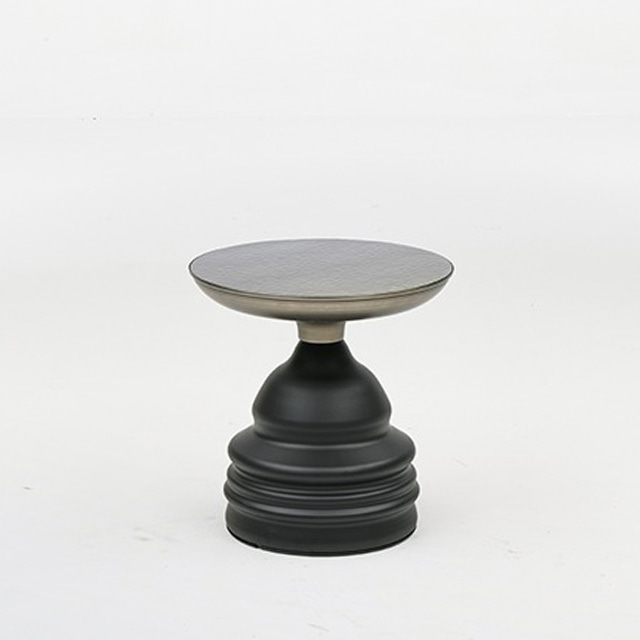 비욘드 테이블 500X520 원형 강화유리 철제 알루미늄 카페 인테리어 디자인