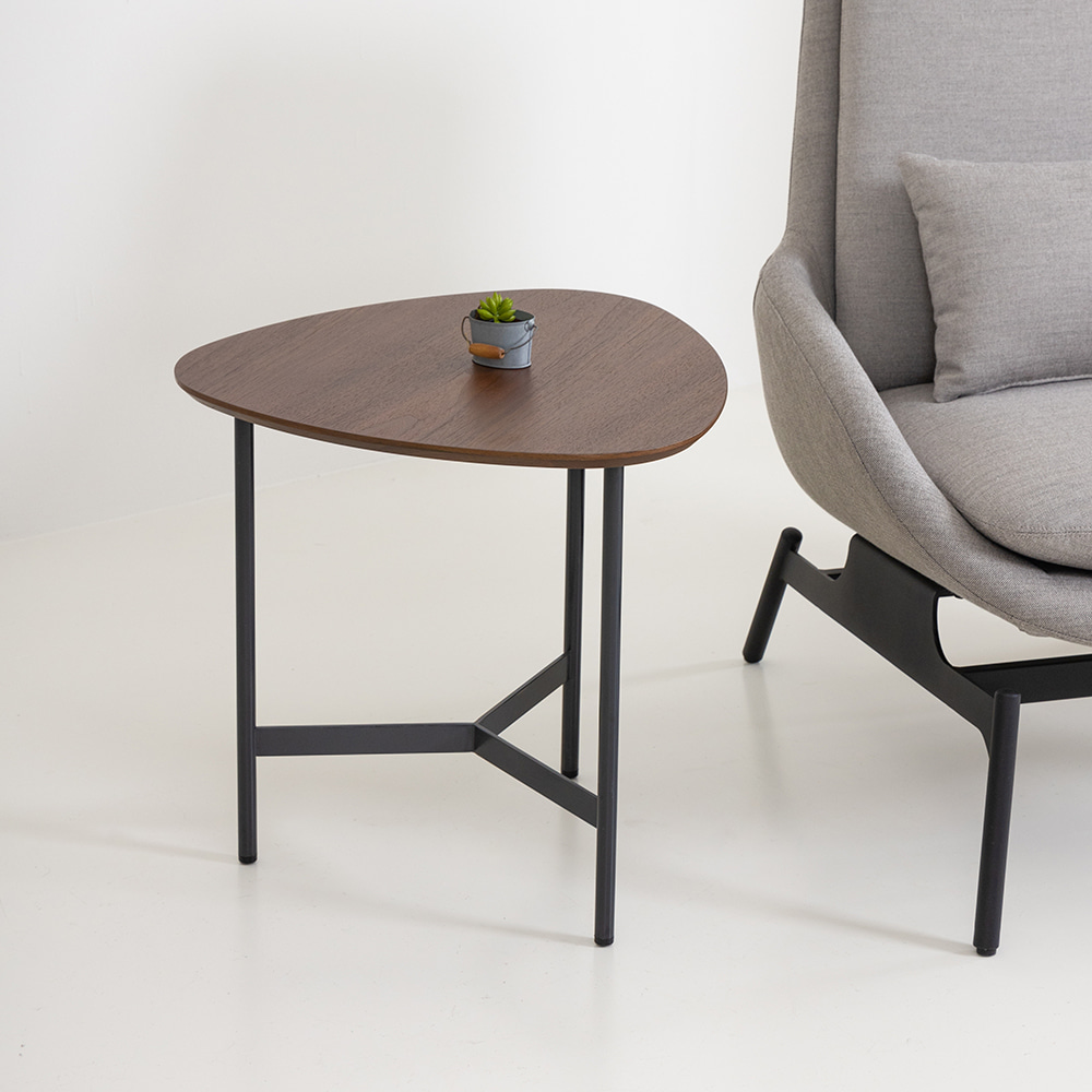 리프 스몰 테이블 550 천연무늬목 고급 식탁 카페 디자인 인테리어 소파